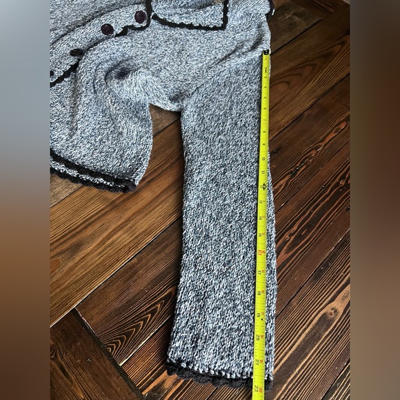 CLEO • petites knit ribbon blue cardigan textured cozy grandmacore cottagecore - Picture 12 of 16